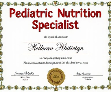 Certifikát z kurzu dětské výživy