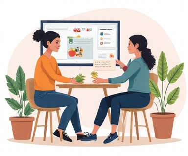 Ilustrace online konzultace